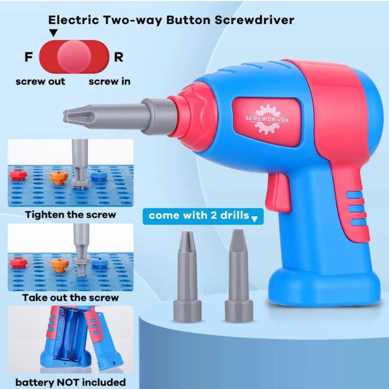 FunToy 230pcs Electric Drill Toy Set 3D Building Blocks Screw Puzzle ...