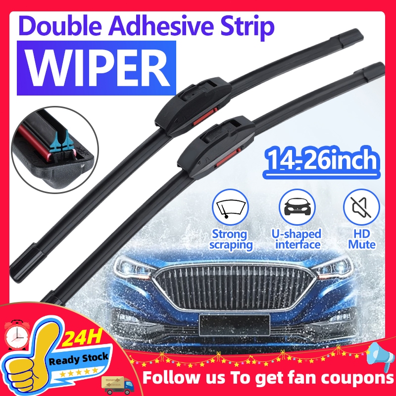 Universal Rubber Banana Type Car Wiper Blade U-Type Boneless Wiper High ...