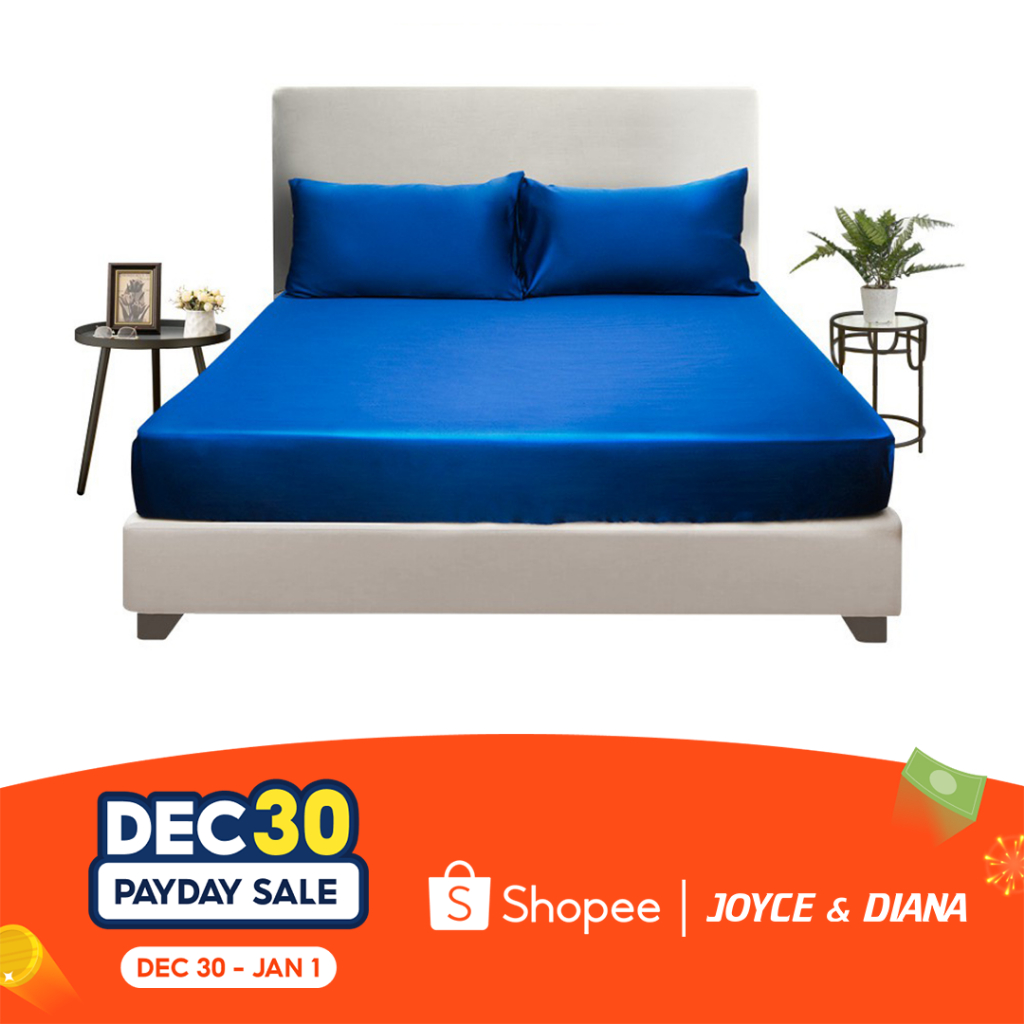 Joyce & Diana Pearl Satin Collection 3in1Bedsheets Soft Silky Luxurious