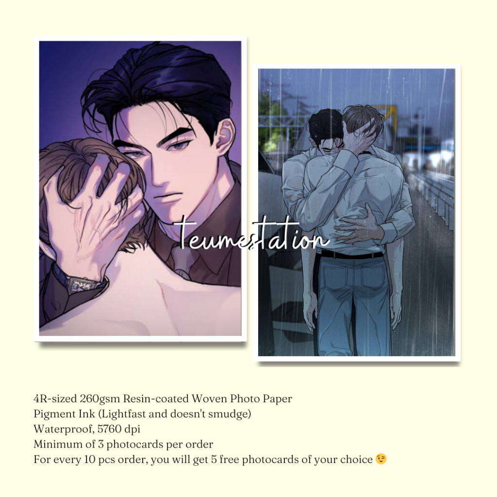 Limited Run BL Manhwa 4R Photocards (3 pcs. minimum per order) B01 ...