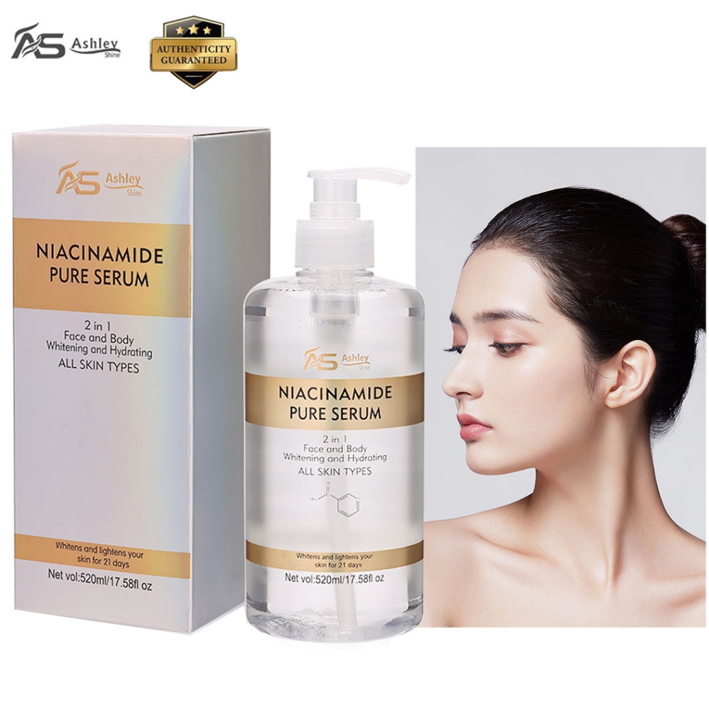 Ashley Shine NIACINAMIDE Pure Serum Face and Body Whitening Skin 520ml ...