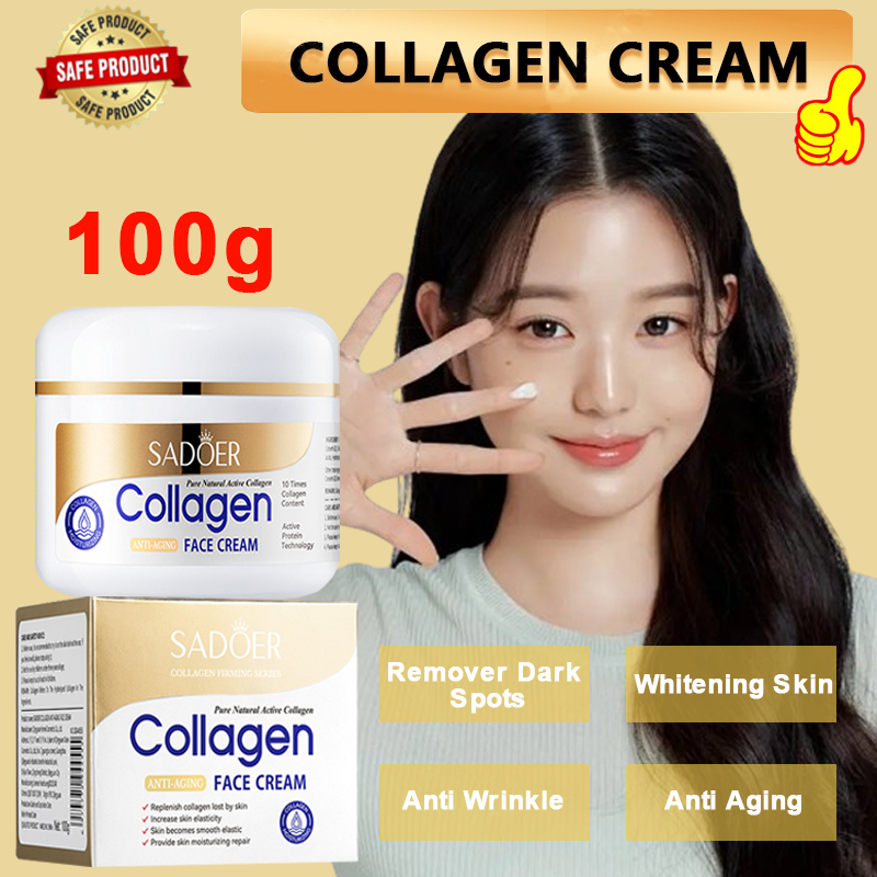 Devnen Collagen Face Cream Whitening Moisturizing Pekas Remover Lighten 