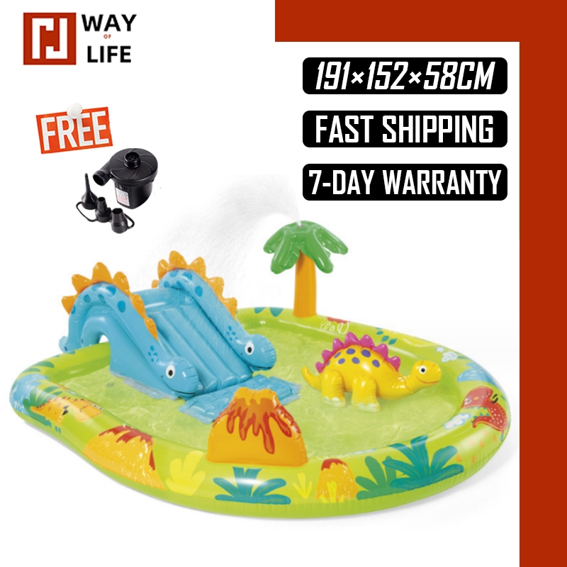 Intex 57166 Little Dino Dinosaur Themed Inflatable Swimming Pool ...