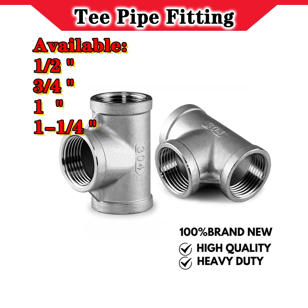 Stainless Steel Tee Pipe Fittings Standard Size | Shopee Philippines