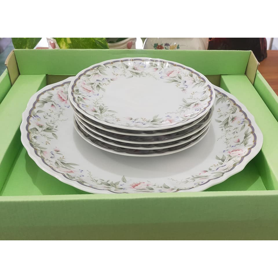 NEW!!! 6 Pieces Elegant NARUMI Serving Plate and Saucer from Japan ...