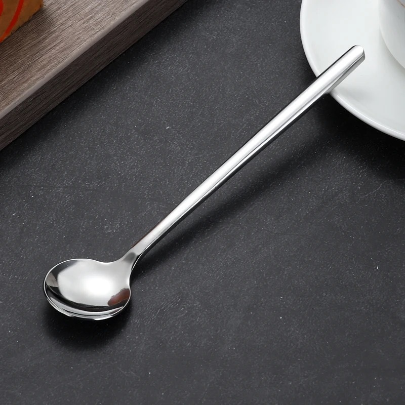 Spoon Long Handle Stainless Steel Teaspoons Creative For Ice Cream ...
