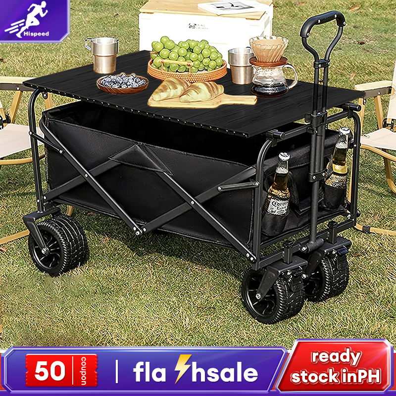 Wagon Camping Wagon Trolley Cart Folding Cart Big Wheel Shopping Cart ...