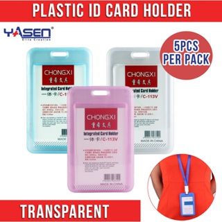 Heavy Duty Retractable Badge Holder with Waterproof Zip Lock Vertical ID  Card Holders for Office ID Cards (Blue) 1Set