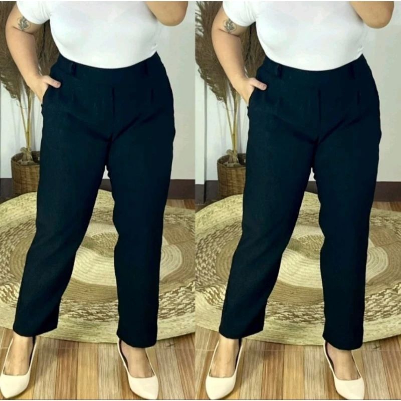 Essentially Curvy - EXTRA PLUS SIZE HIGH WAIST BELTED PULL UP PANTS ...