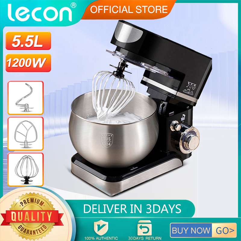 Lecon 1200W Stand Mixer Bake 5.5L Kitchen Assist Fully Automatic Food