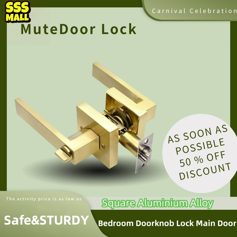 Door Handle Lock For Front Back Interior Doors Lever Lock Knob Heavy Duty With Set Antitheft