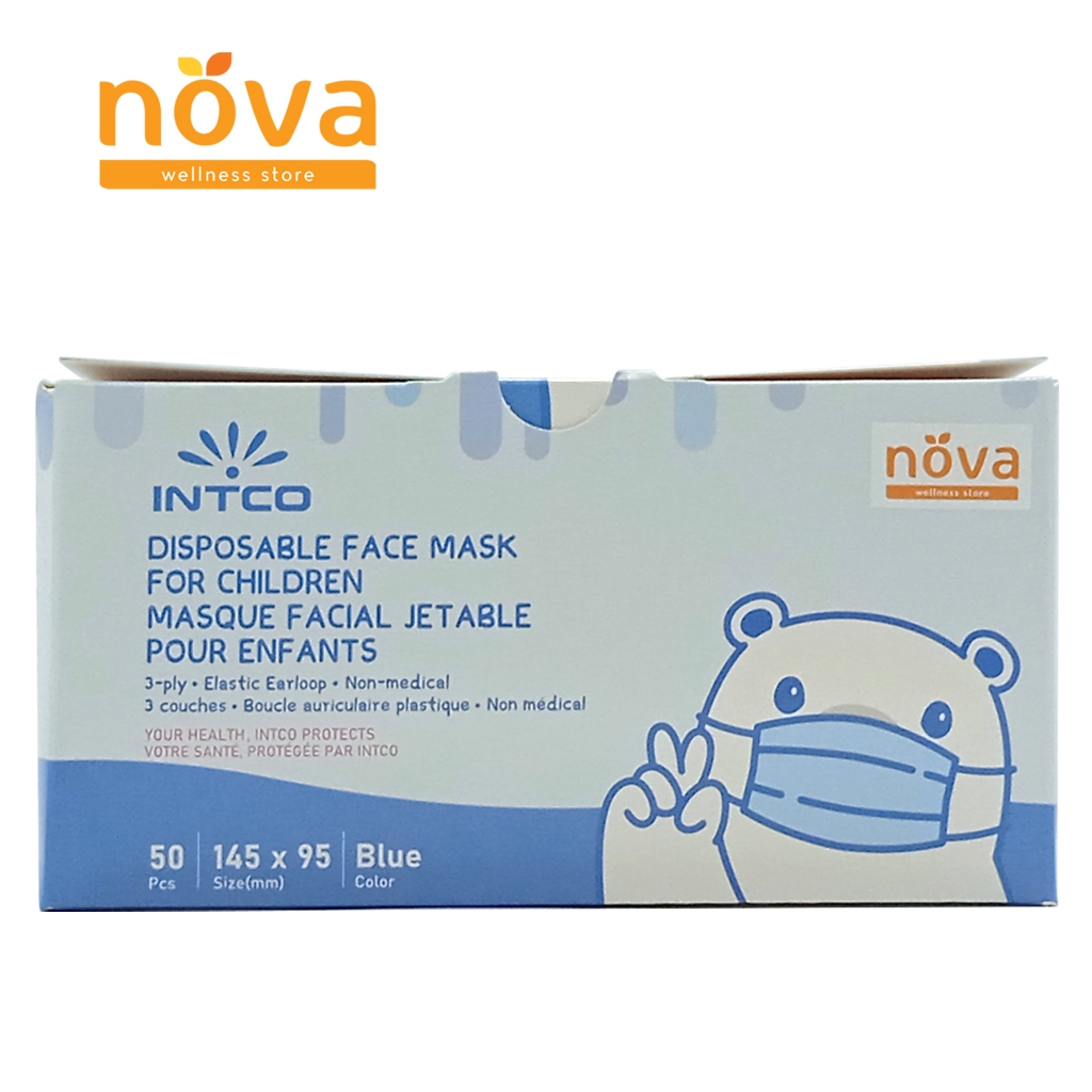 Intco Disposable Face Mask For Children 3ply 50pcs (box) Shopee