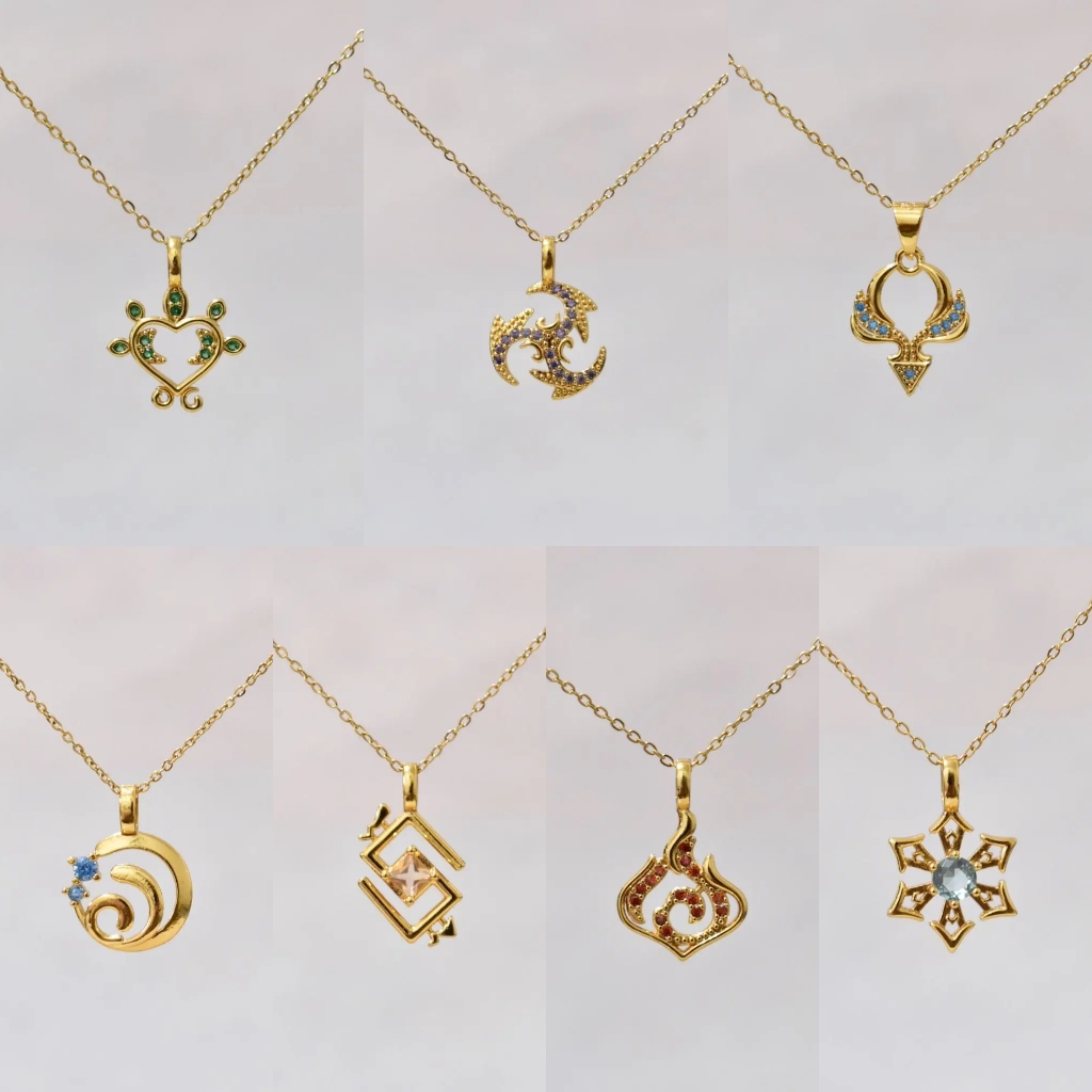 Genshin Impact Element Emblems Stainless Steel Necklace | Shopee ...