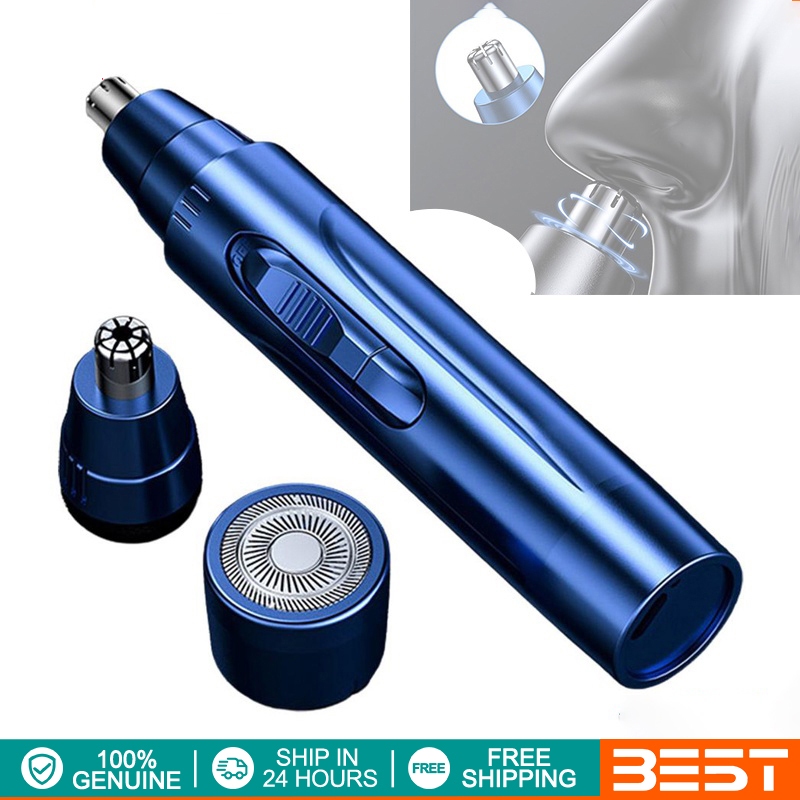 2 in 1 Electric Nose Hair Trimmer USB Rechargeable Mini Razor Beard ...