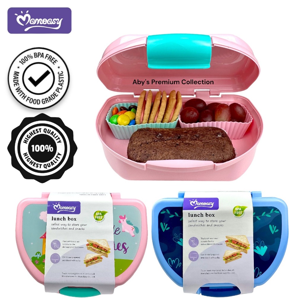 Momeasy BPA Free Snack Box For Kids Compact Light Weight Lunch Box For