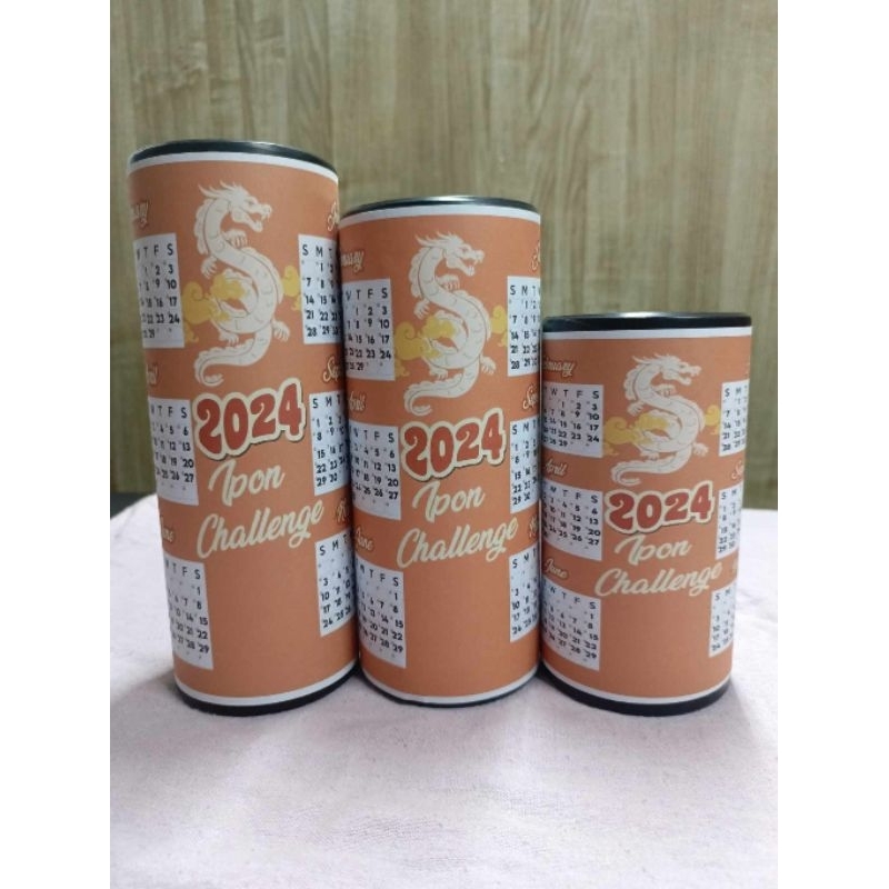 Alkansya Ipon Challenge 2024 W Calendar Design On Back Shopee