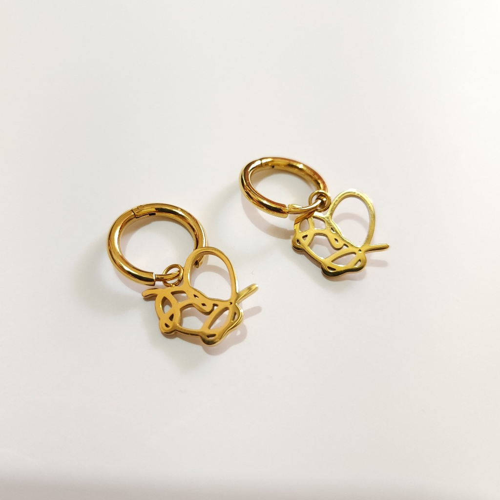 Bangtan LY Heart 18k Gold Plated Interchangeable Charm Earrings Must have Jewelry for every BTS Ar Shopee Philippines