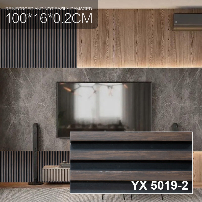 WPC fluted wall panel Waterproof Grille Design Ecological Board TV ...
