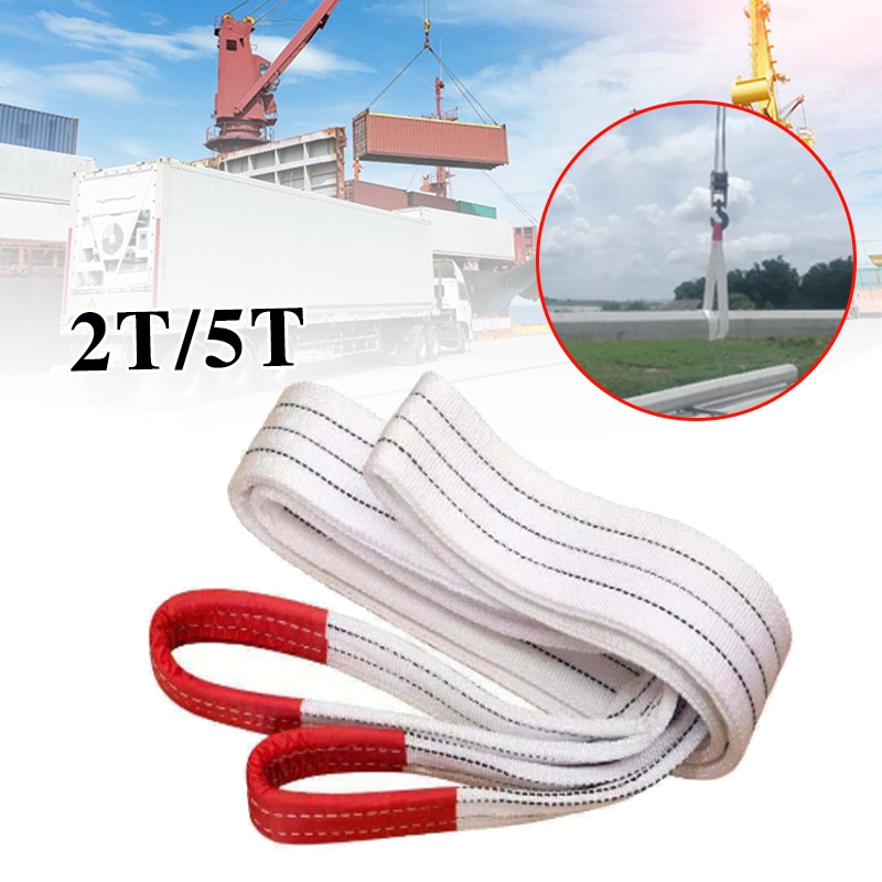 2T/5T Flat Hoisting Belt Industrial Lifting Belt Trailer Lifting Sling ...