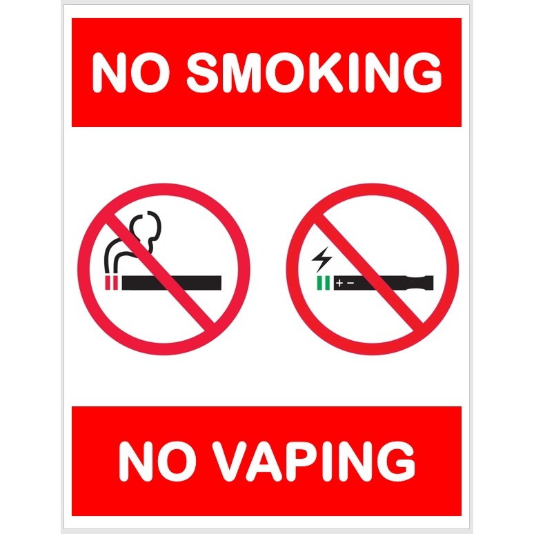 Laminated Signages | NO SMOKING NO VAPING | (8.5x11inches) | Shopee ...