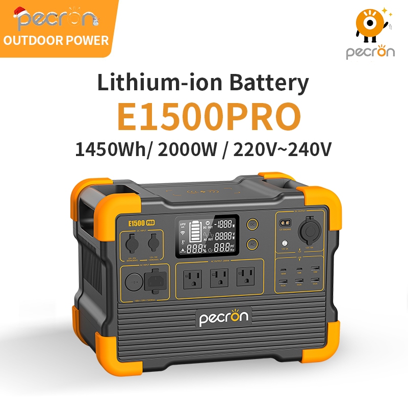 Pecron E1500Pro 1450Wh 2000W Portable Power Station Lithium-ion Battery ...