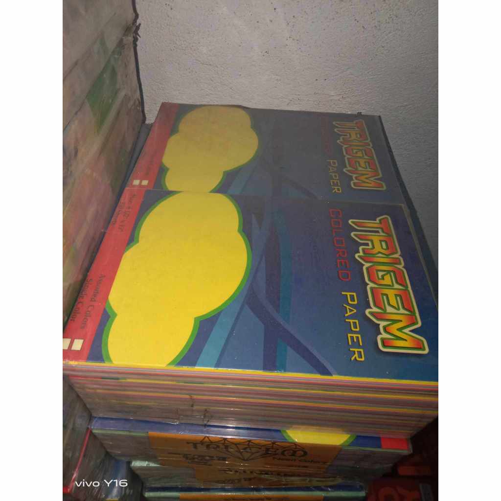 TRIGEM COLORED PAPER (LONG ) AND (SHORT)ASSORTED 250SHEEST IN 1 REAM ...