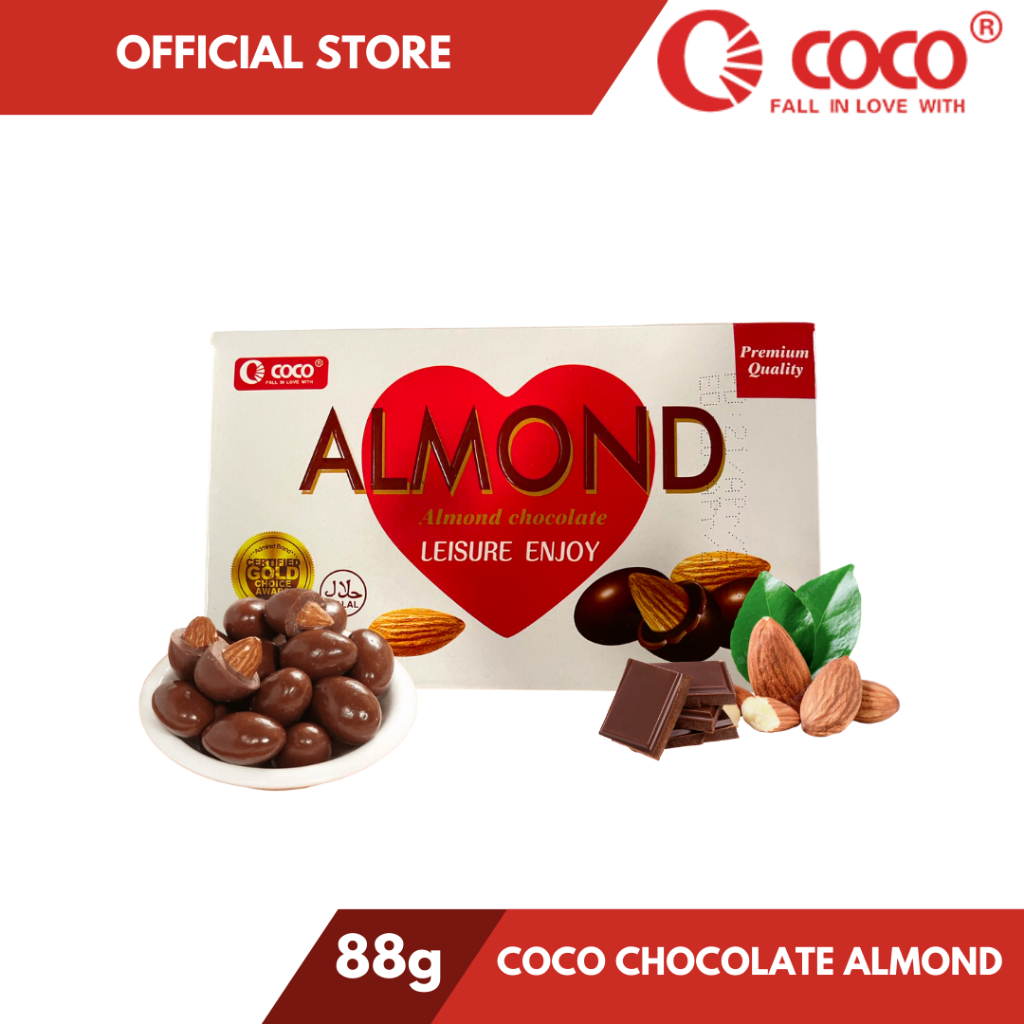 COCO Almond Chocolate 88g | Shopee Philippines