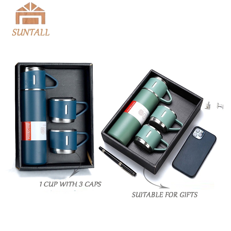 304 Stainless Steel Vacuum Flask Set Gift Box With One Cup And Three ...
