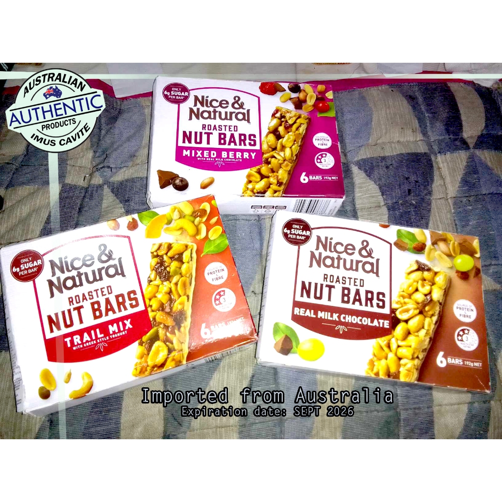 Nice & Natural Roasted NUT BARS (6 bars) Shopee Philippines