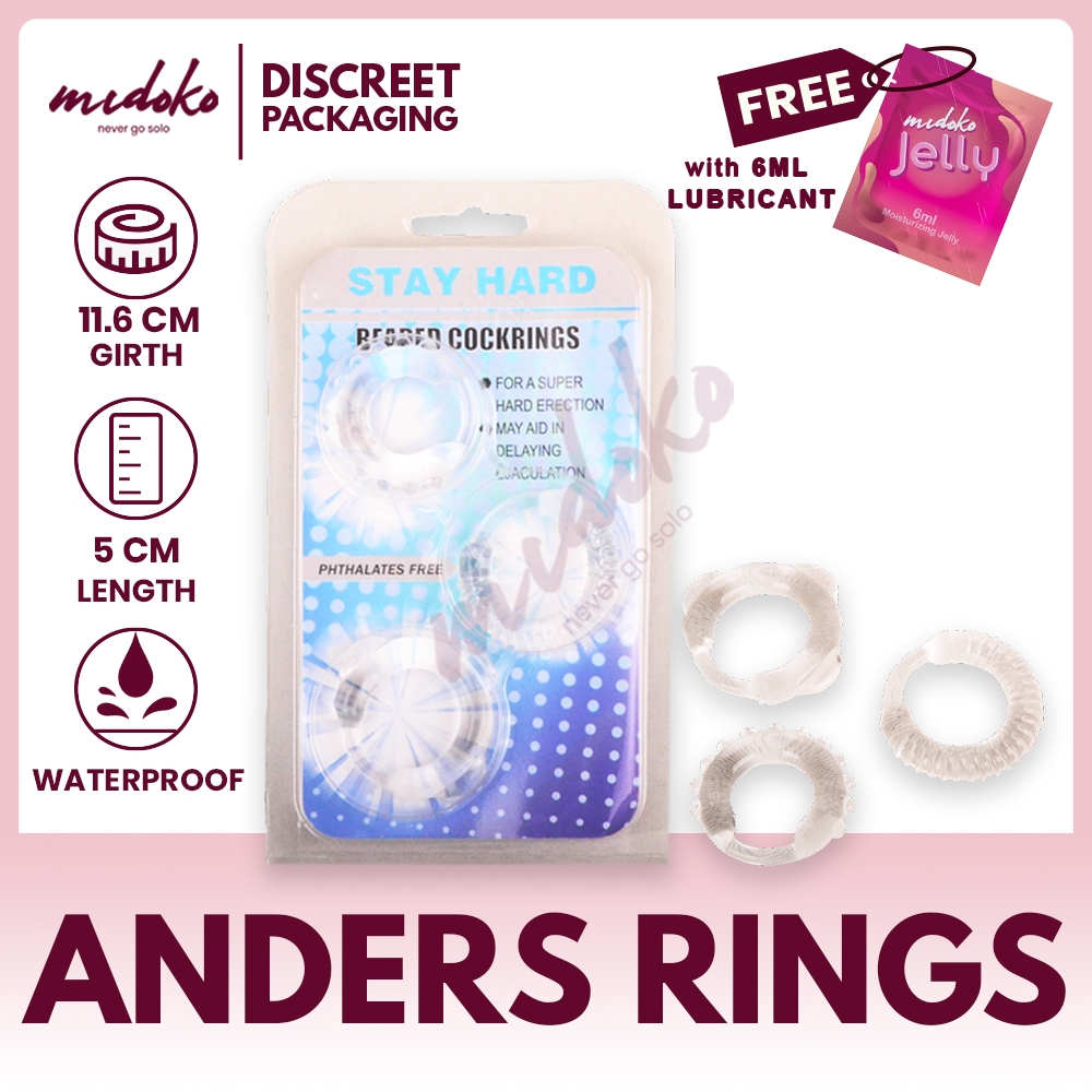 Midoko Stay Hard Beaded Cock Penis Rings with 3 Different Patterns Sex Toys  for Boy | Shopee Philippines