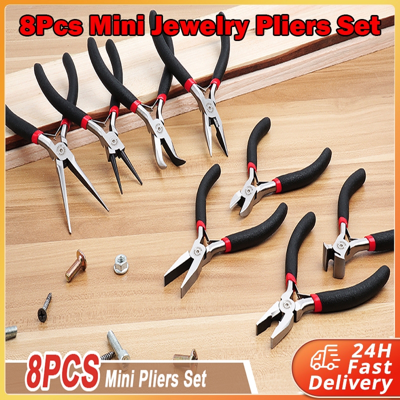 8Pcs Mini Jewelry Pliers Set, For Jewellery Making Tip