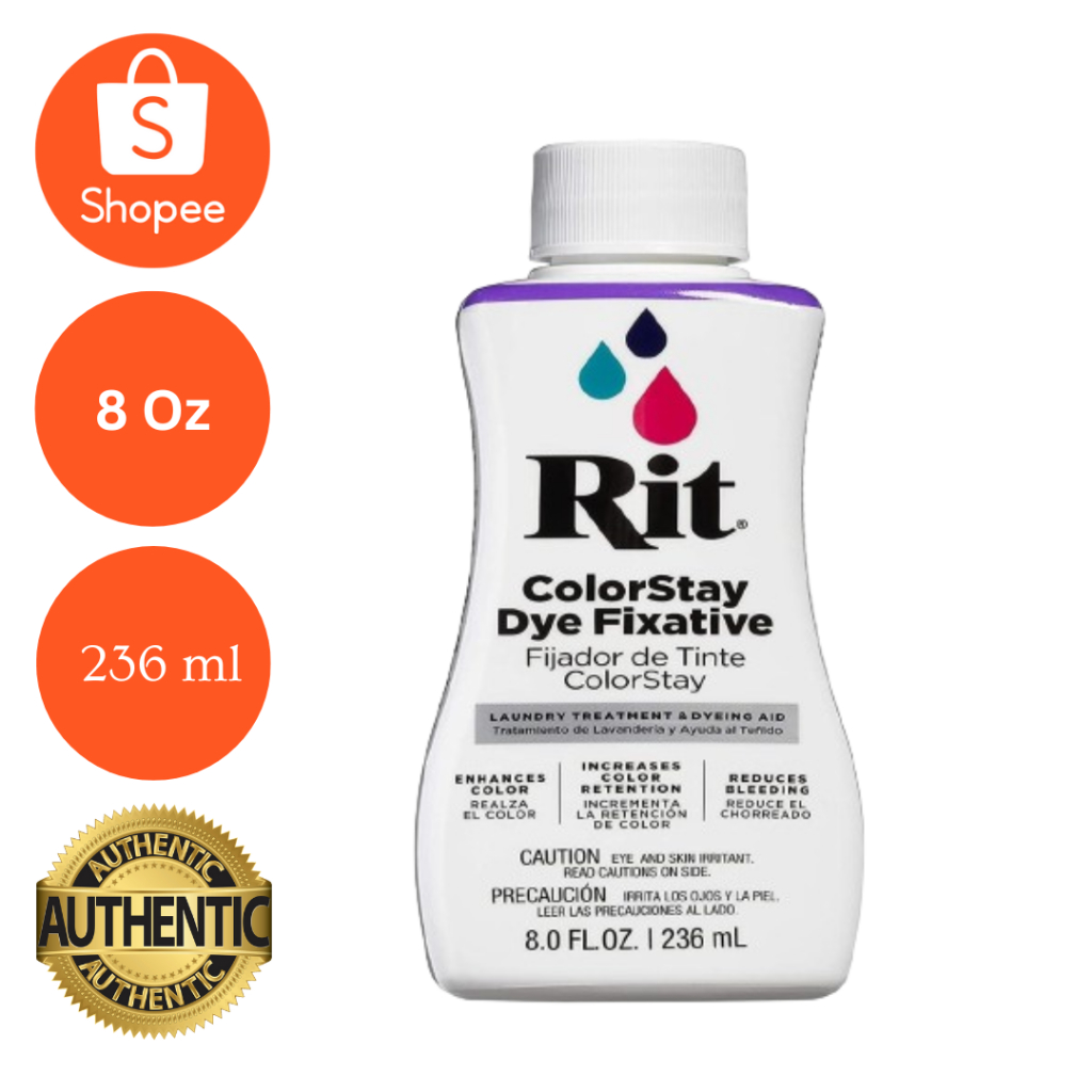 RIT DYE LIQUID BLACK AND COLOR STAY DYE FIXATIVE 236 ML Shopee