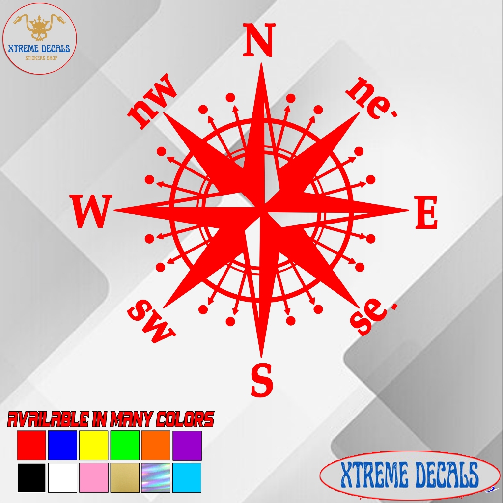 Compass Sticker Diecut Machine Cut Waterproof | Shopee Philippines