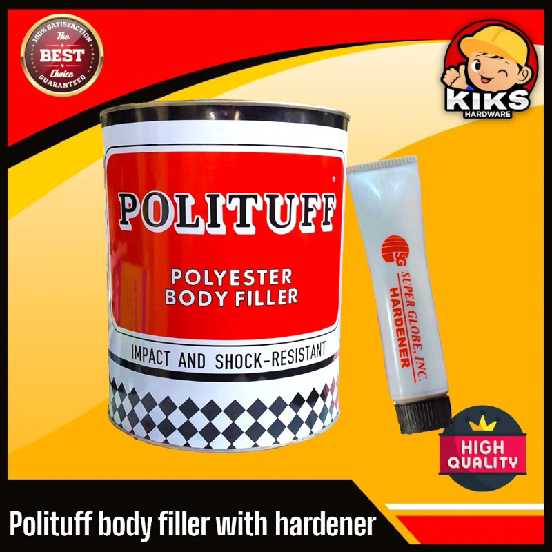 Polituff Body Filler 1liter polyester for repair dents scratches ...