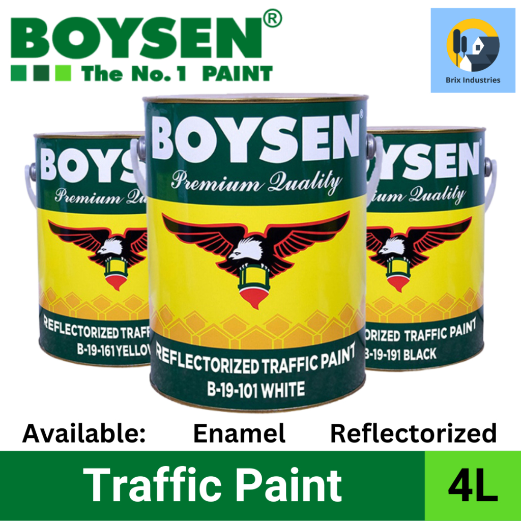 Boysen Traffic Paint Alkyd / Reflectorized 4 Liters (Gallon) White ...