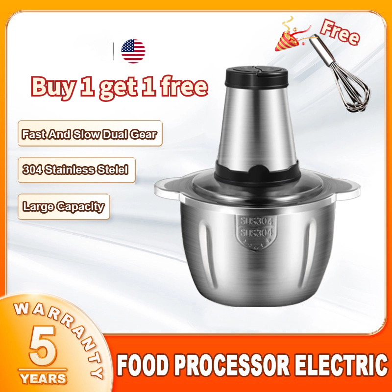 Buy 1 get 1 free 2L Meat Grinder Electric Food Processor Large Capacity