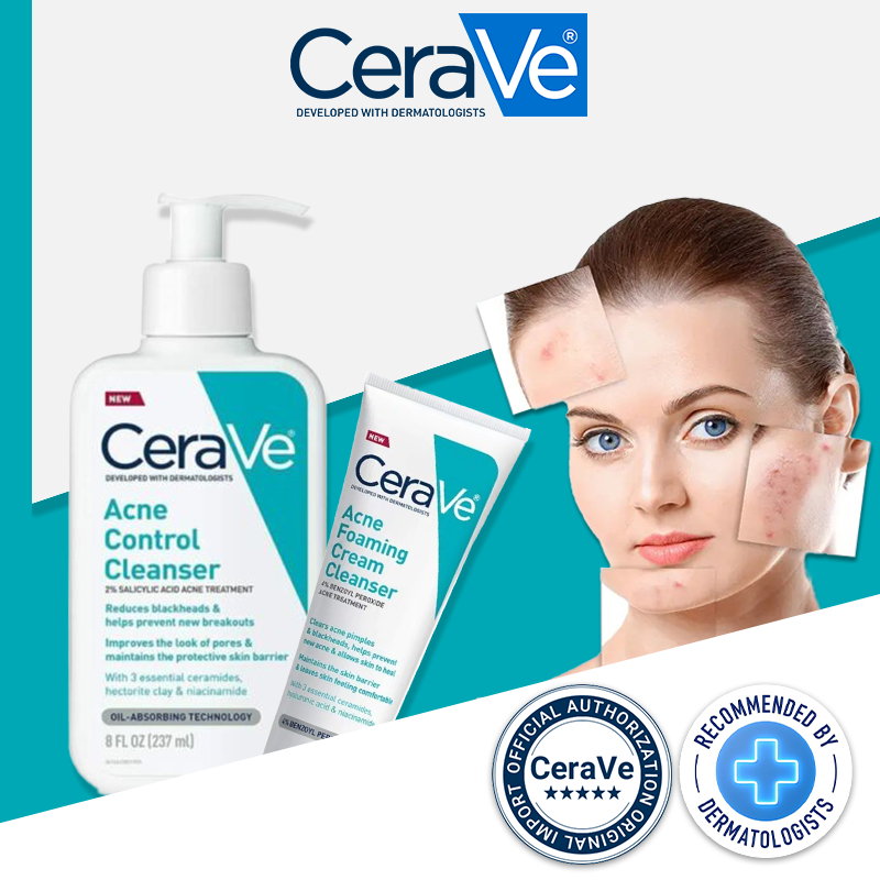 CeraVe Acne Control Cleanser Acne Foaming Cleanser Pimple Black Heads ...