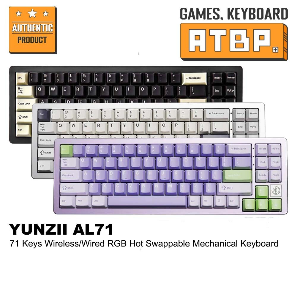 YUNZII AL71 71 Keys Wireless/Wired RGB Hot Swappable Mechanical