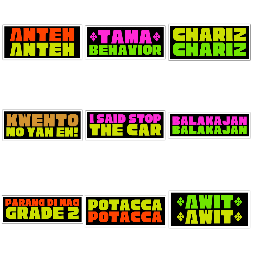 HSTKR074 25PCS HIGH QUALITY GEN Z JEEPNEY SIGNAGE STICKER WATERPROOF Shopee Philippines