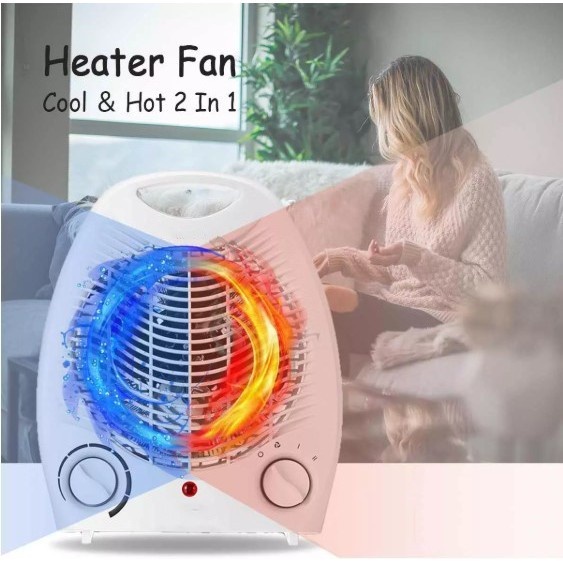 Electric Small Space Heater 2 in 1 Heating Cooling Thermostat Heater ...