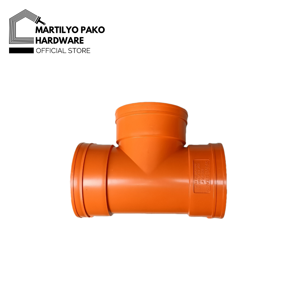FIVE STAR AND SUNDEX PVC Tee 2 inches, 3 inches and 4 inches Orange ...