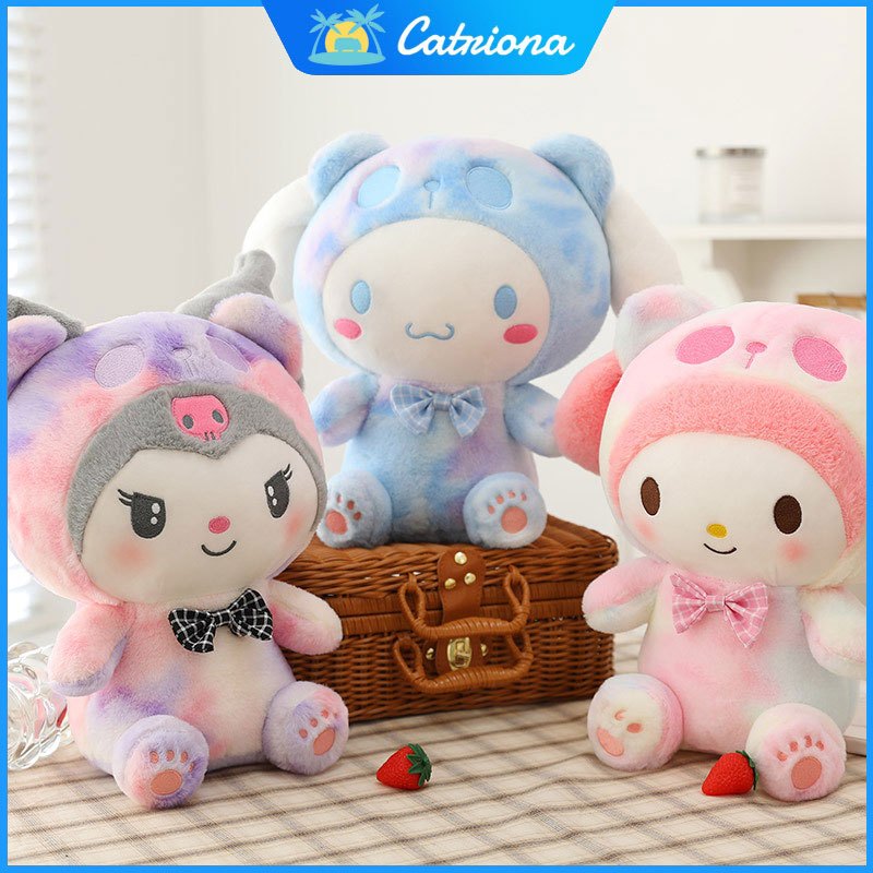 25cm Sanrio plush toy Colorful Kuromi My Melody Cinnamoroll Hello Kitty ...