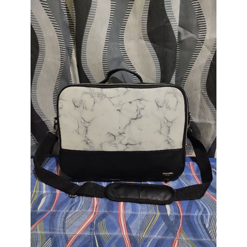 Typo marble laptop case sale