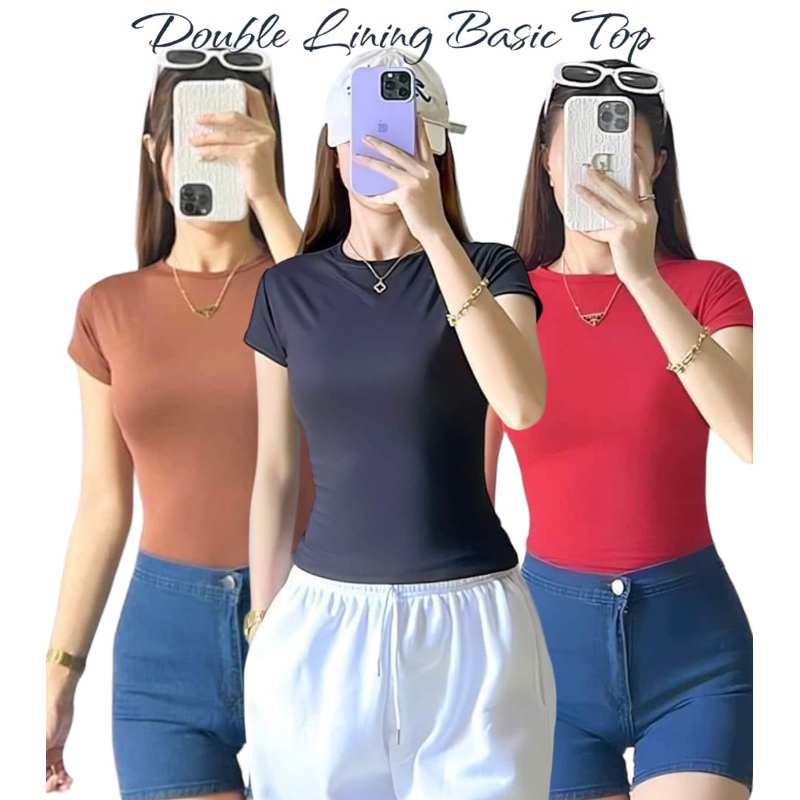 WD Basic double lining top | Shopee Philippines