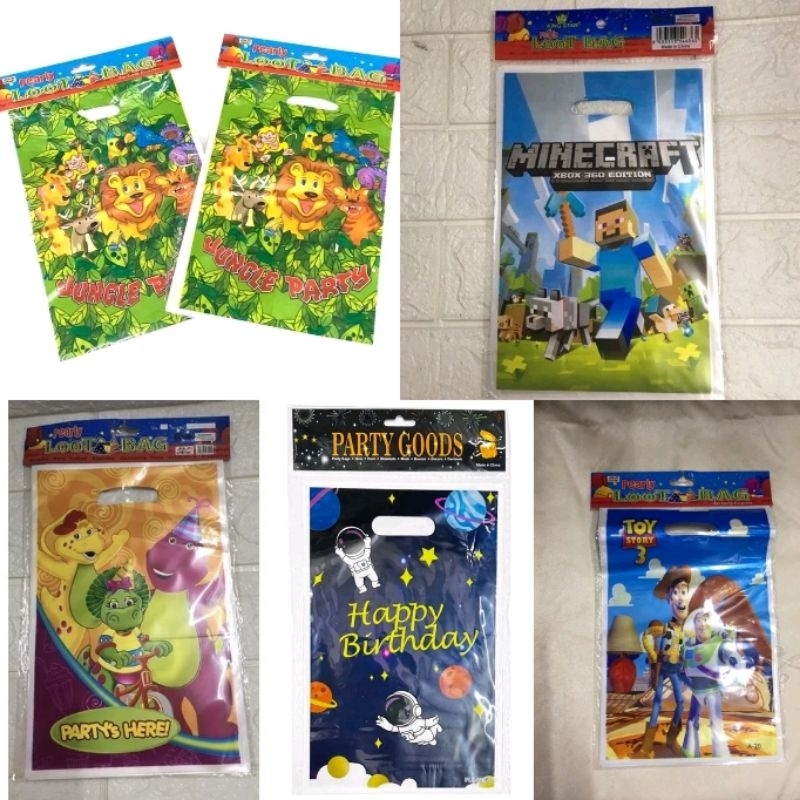 10pcs Toy Story Loot Bags Plastic Character Safari Jungle Animals