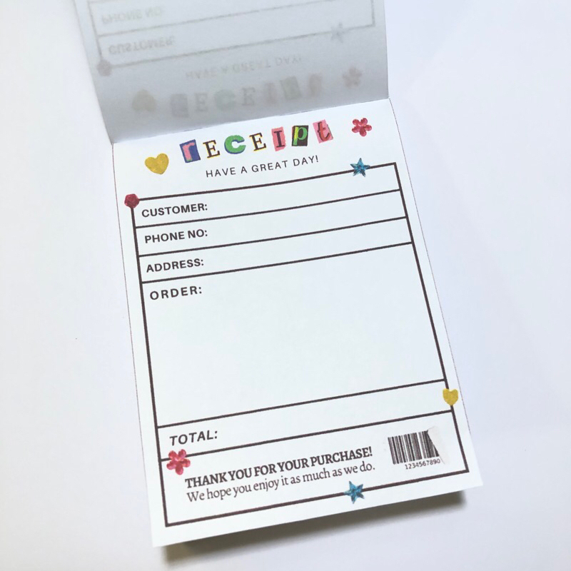 Cute Style Minimalist Shop Receipt (50/100 sheets) | Shopee Philippines
