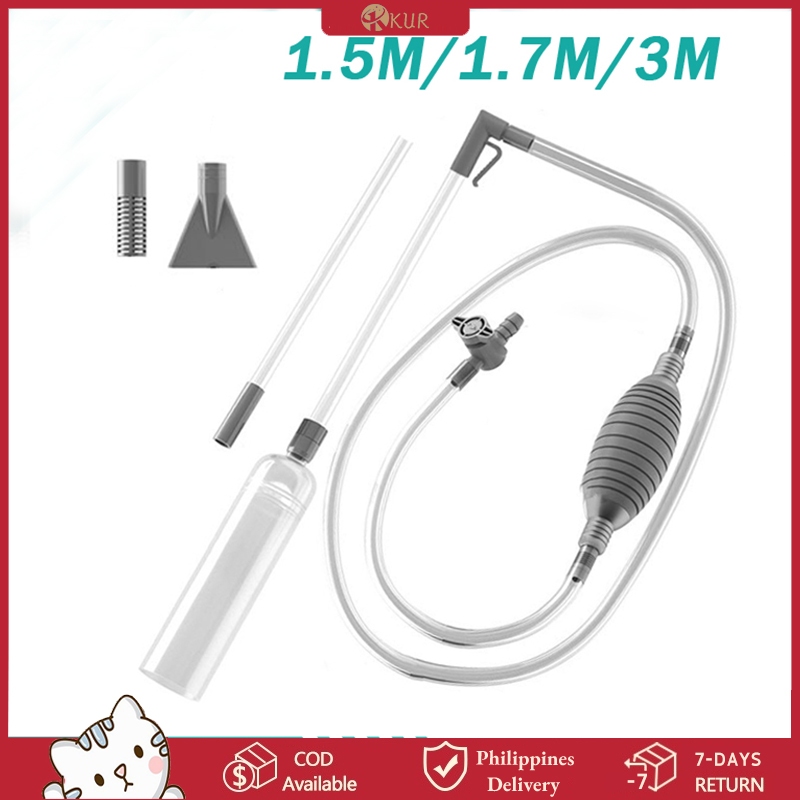 Aquarium Fish Tank Vacuum Siphon Gravel Suction Filter Cleaner Water