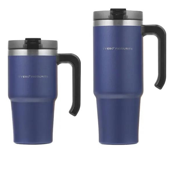 600/890ML Tyeso Double Wall Insulated Coffee Mug With Handle Large ...