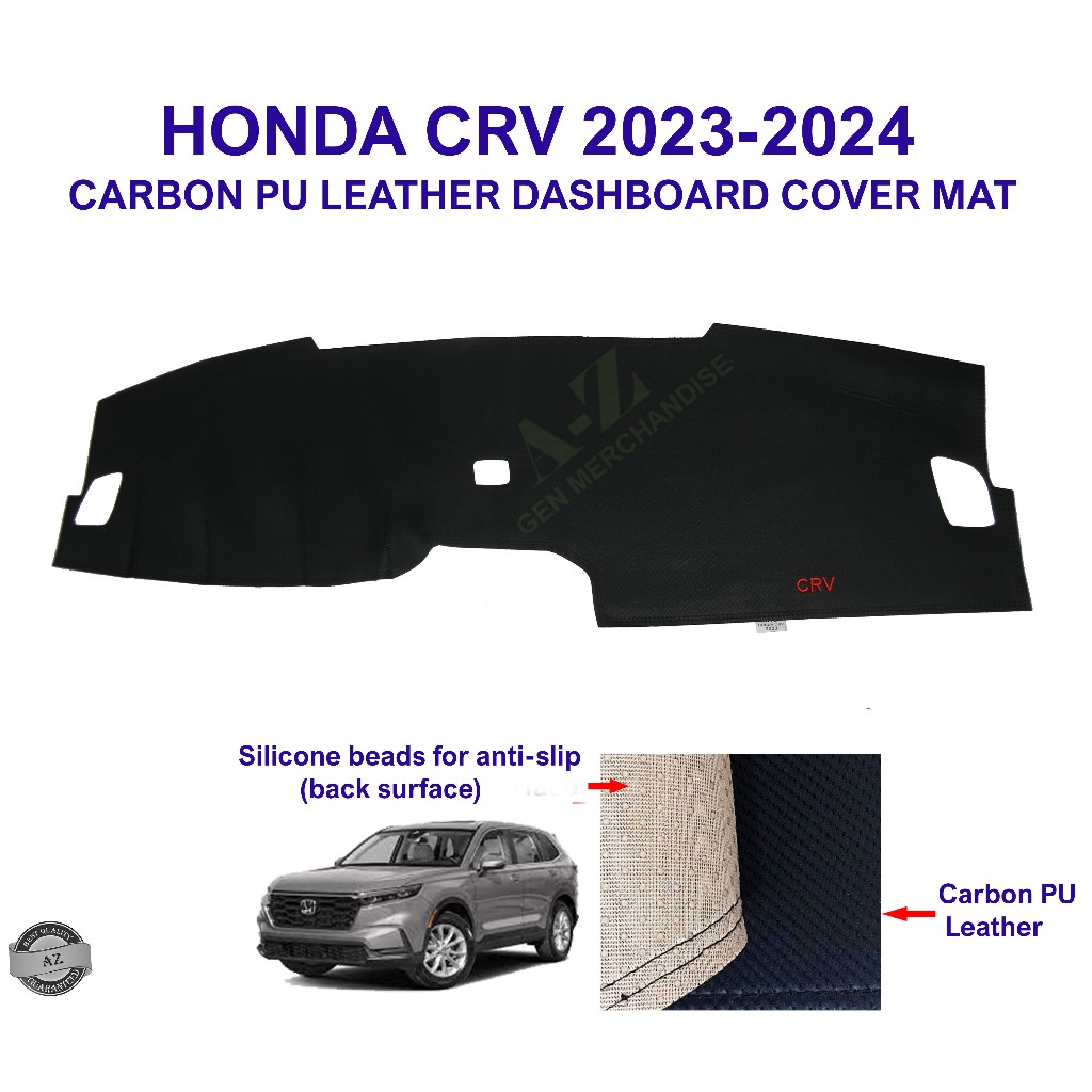 Honda CRV 2023 2024 Premium Leather NonSlip Dashboard Cover Mat
