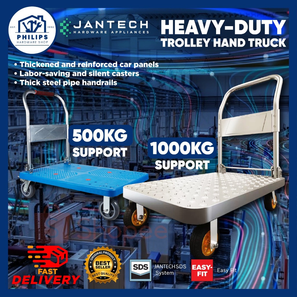 HeavyDuty Trolley Hand Truck Foldable Platform Trolley Capacity 500Kg